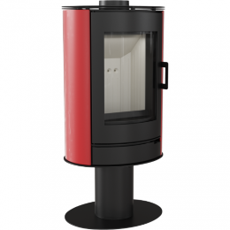 Печь-камин Kratki Koza AB S/N/O Kafel Czerwony